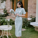 Women Cottagecore Dress Vintage Women'S Cheongsam Women'S Long Dress