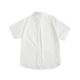 Men T-Shirt Summer Solid Color Shirt Retro Short Sleeve Men