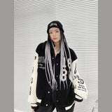 Red Varsity Jacket Autumn and Winter Hip Hop Motorcycle Lambswool Wool Coat Thick Winter Clothes Men and Women Couple Style