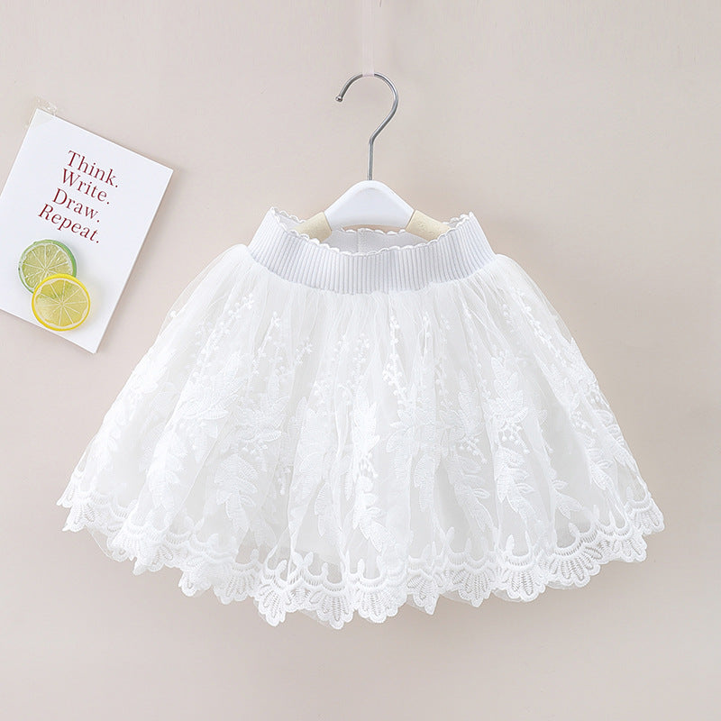 Children Girl Skirts Summer Lace Skirt