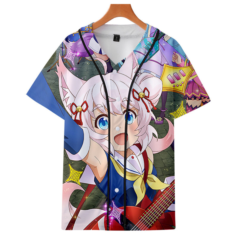 Baggy Baseball Jersey Digital Short-Sleeved Baseball Uniform Summer