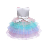 Toddler Girls Sequin Gown Dress Children's Baby Full-Year Dress Wedding Dress Girl Princess Dress