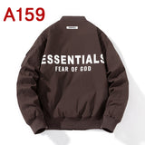 Fog Essentials Varsity Jacket Spring Outfit Jacket Men's Baseball Uniform Female