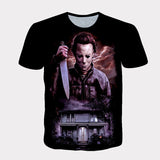 Michael Myers T Shirt Summer Loose Fashion Print round Neck Women's T-shirt