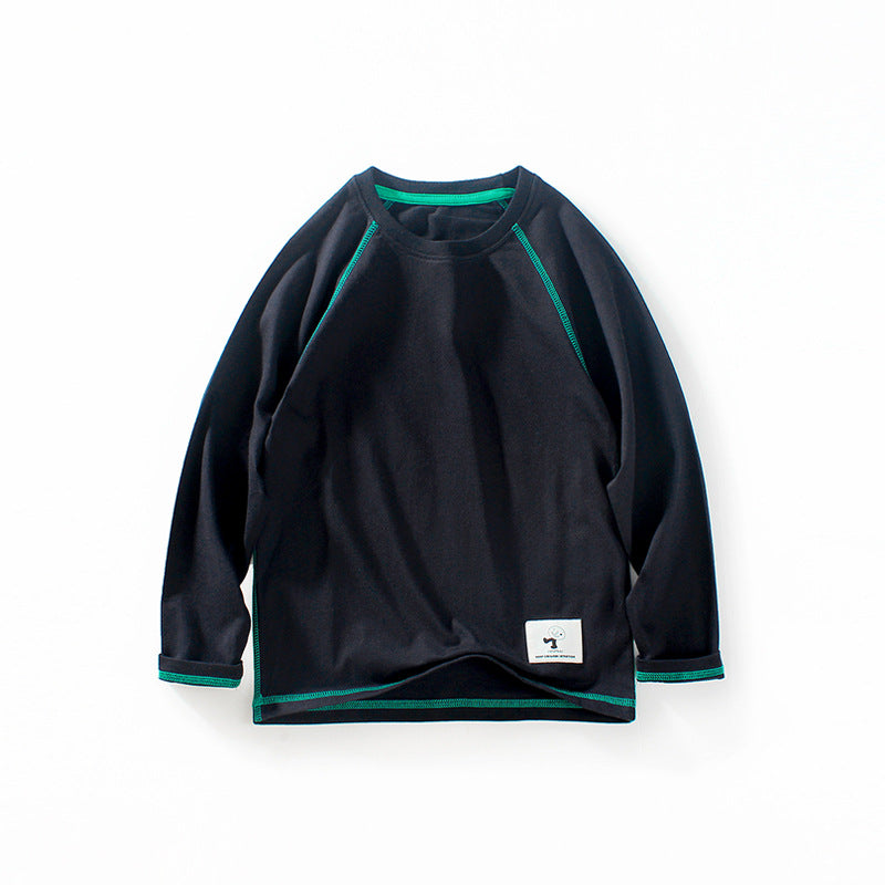 Spring Tops Long Sleeve Children and Teens Bottoming Shirt Top