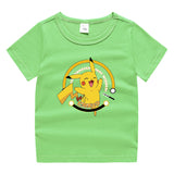 Children Pokemon Pikachu T Shirt Cute Cotton T-shirt Casual Sports Trend