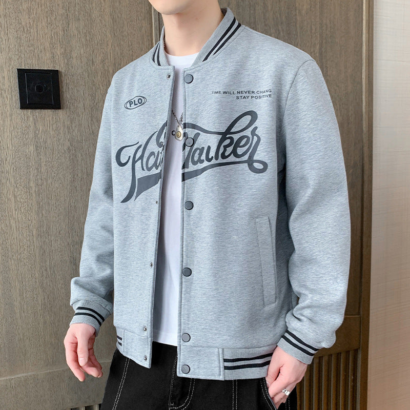 Baggy Jacket Baseball Uniform Men's Spring, Autumn and Winter Loose Boys Casual