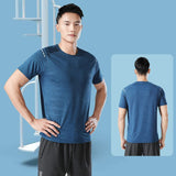 Sweat Wicking Shirt Quick-Drying T-shirt Men 'S Short-Sleeved Round Neck Sportswear