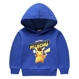Children Pokemon Pikachu Hoodie Girls Children Fleece Lined