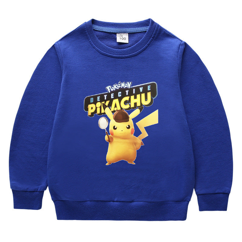 Children Pokemon Pikachu Hoodie Pikachu Children's Long Sleeve