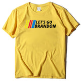 Let's Go Brandon T Shirt Letter Print Short-Sleeve T-shirt for Women