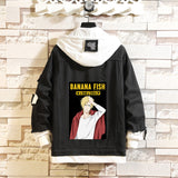 Comic Denim Jacket Men's and Women's Clothing Hooded Sweater Denim Jacket