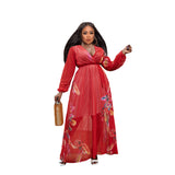 Nina Parker plus Size Dresses Sexy Floral Dress Beach Chiffon
