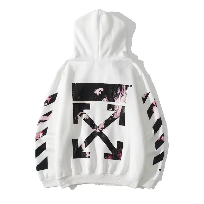 Caravaggio Hoodie Religious Oil Painting Arrow Cardigan Hoodie