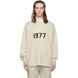Fear of God Essentials 1977 Rugby Wheat Sweater Fog Printed Casual Loose
