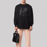 Palm Angels Sweatshirts Foam Floral Print Long Sleeve Pullover Men and Women