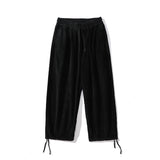 Mens Fall Outfits Straight Wide-Leg Pants Bloomers Men's Ankle-Tied Cargo Overalls BF Style High Street