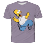 Homer Simpson Shirt Summer Menswear Printed Crew Neck Men's T-shirt Casual