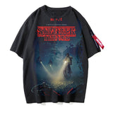 Stranger Things T Shirt Black T-shirt Men and Women Short Sleeve