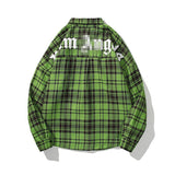 Palm Angels Sweatshirts Angel Plaid Long Sleeve Shirt Men's Loose Shirt Coat