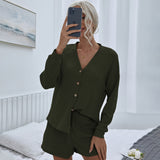 Women Fall Long-Sleeve Suit Women's Waffle Coat