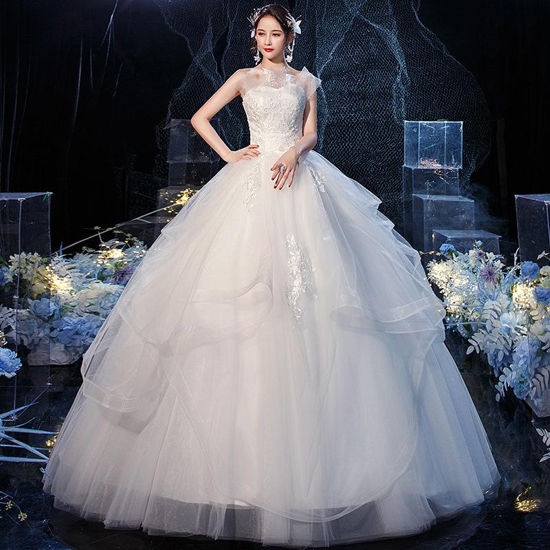 Women's Evening Dress Ball Gown Princess Quinceanera Wedding Dresses Simple Princess Tube Top Tulle Tutu Dress Formal Dress