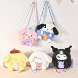 My Melody Bag Cute Cinnamoroll Babycinnamoroll Plush Crossbody Bag Pc Dog Clow M Plush One-Shoulder Backpack Kulomi
