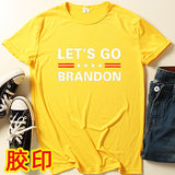 Let'S Go Brandon T Shirt English Letter Pattern Short Sleeve T-Shirt