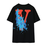 Legends Never Die Vlone Shirt Short Sleeve Painted Large V-Shaped Female Printed round Neck T-shirt