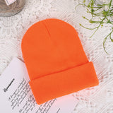 Men Winter Hats Solid Color Women's Autumn and Winter Hat
