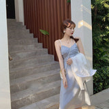 Aesthetic Dress Spring Long Dress Women's Suspender Dress Summer