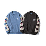 Baby Blue Varsity Jacket Baggy Coat Men's and Women's Jacket Autumn Baseball Uniform