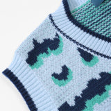 Men Sweater Vest Jacquard Sweater Vest Men's BF Idle Style Loose V-neck Sleeveless Sweater Vest