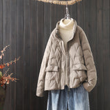 Women Winter Coats Puffer Jacket Down Coat Thin Lightweight Short Type Down Jacket Female Winter White Duck Down Warm Coat