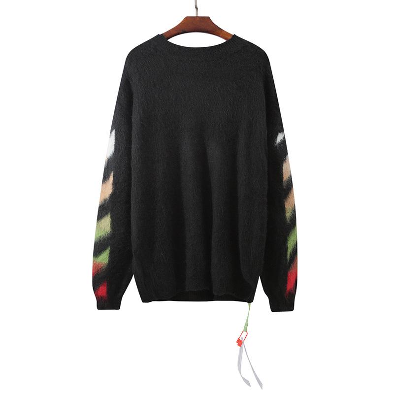 Men's Sweater Plus Size Keep Warm Autumn and Winter Casual Fashionable Arrow Gradient Owt