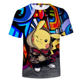 Men and Women Pokemon Pikachu T Shirt 3D Printed Short Sleeve T-shirt