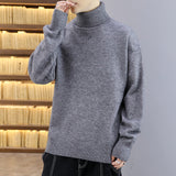 The Rock Turtleneck Sweater Men's Spring and Autumn Pure Color Half Collar Autumn and Winter Sweater