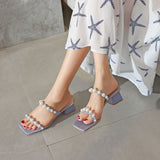 Nude Strappy Block Heels Chunky Heel Sandals