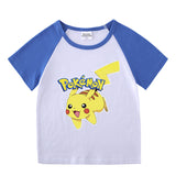 Children Pokemon Pikachu T Shirt Summer Clothing Short Sleeve T-shirt Leisure Sports
