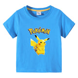 Children Pokemon Pikachu T Shirt Children Summer Clothing Short Sleeve T-shirt