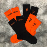 V Lone Socks Socks Men's Middle Tube Socks Cotton Women Long Socks