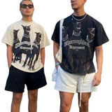 Present Thoroughbred Doberman Dog Print T-Shirt Summer Printed T-shirt Short Sleeve Half Sleeve Top