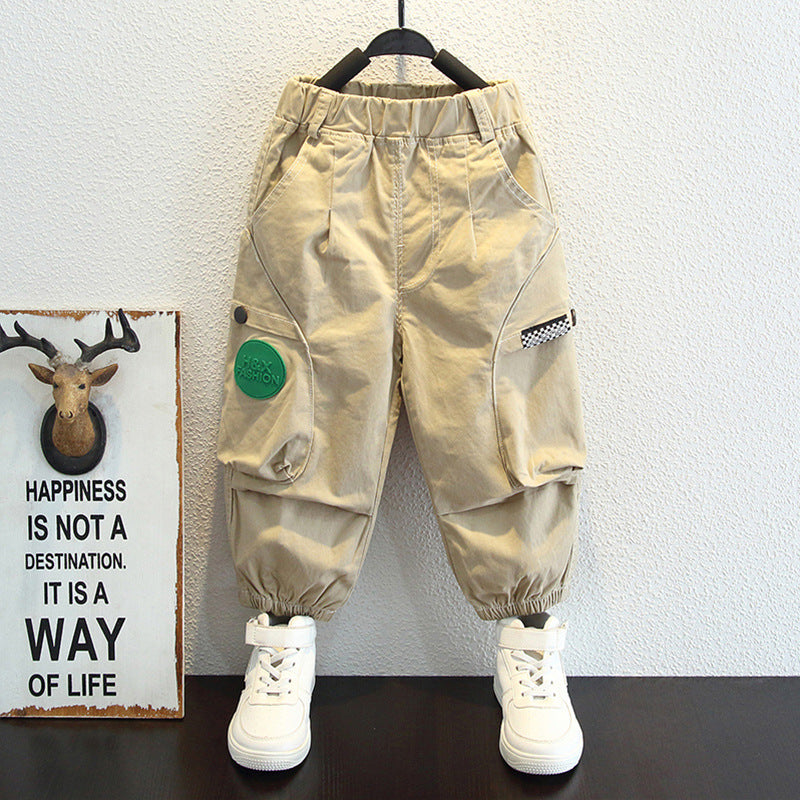 Toddler Boys Pants Boys Cargo Pants Spring and Autumn Children's Autumn Clothing