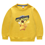 Children Pokemon Pikachu Hoodie Pikachu Children's Long Sleeve