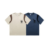 Men T Shitrs Summer T-shirt Fashion Stitching Loose Breathable Short Sleeve
