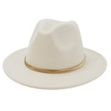 Cowboy Hats Autumn and Winter Men's and Women's Woolen Hat Fedora Hat