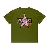 Amiri T Shirt Casual Hip Hop round Neck Short Sleeve T-shirt