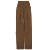 Julia Fox Low Rise Trousers Retro Wide Casual Trousers