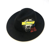 Italian Fedora Hats Doodle Hand Drawn Hat Autumn and Winter Black Top Hat