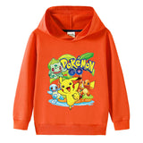 Children Pokemon Pikachu Hoodie Spring and Autumn Boys and Girls Cotton Hooded Sweater